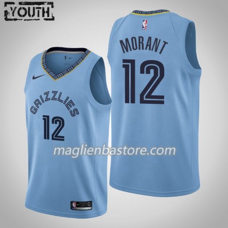 Maglia NBA Memphis Grizzlies Ja Morant 12 Nike 2019-20 Statement Edition Swingman - Bambino